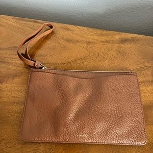 Leather Cuyana wristlet
